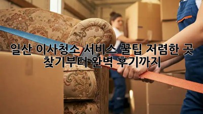 일산 이사청소 서비스 꿀팁! 저렴한 곳 찾기부터 완벽 후기까지 💯