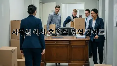 사무실 이사 후 완벽 방역 가이드